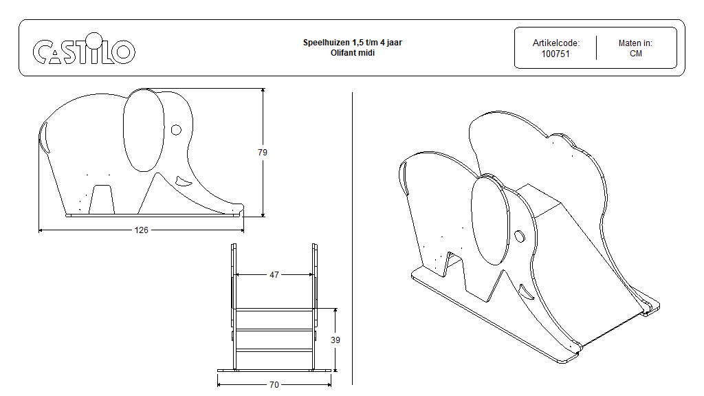 Olifant midi - Afbeelding 5