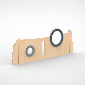 Paneel links plexiglas-sleuf 150 cm