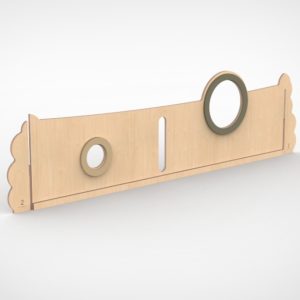 Paneel links plexiglas-sleuf 210 cm