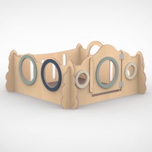 Demontabele grondbox 120×120 cm