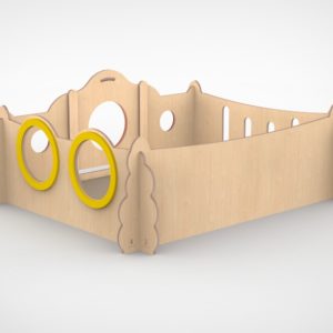 Demontabele grondbox 150×120 cm