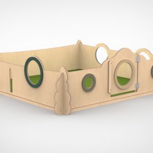 Demontabele grondbox 210×210 cm