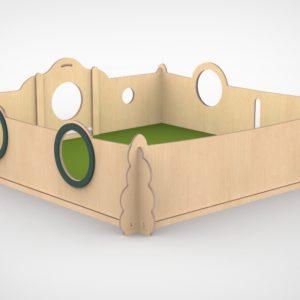 Demontabele grondbox 210×210 cm