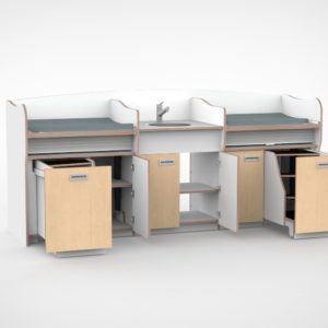 Commode 280cm spoelbak & deuren