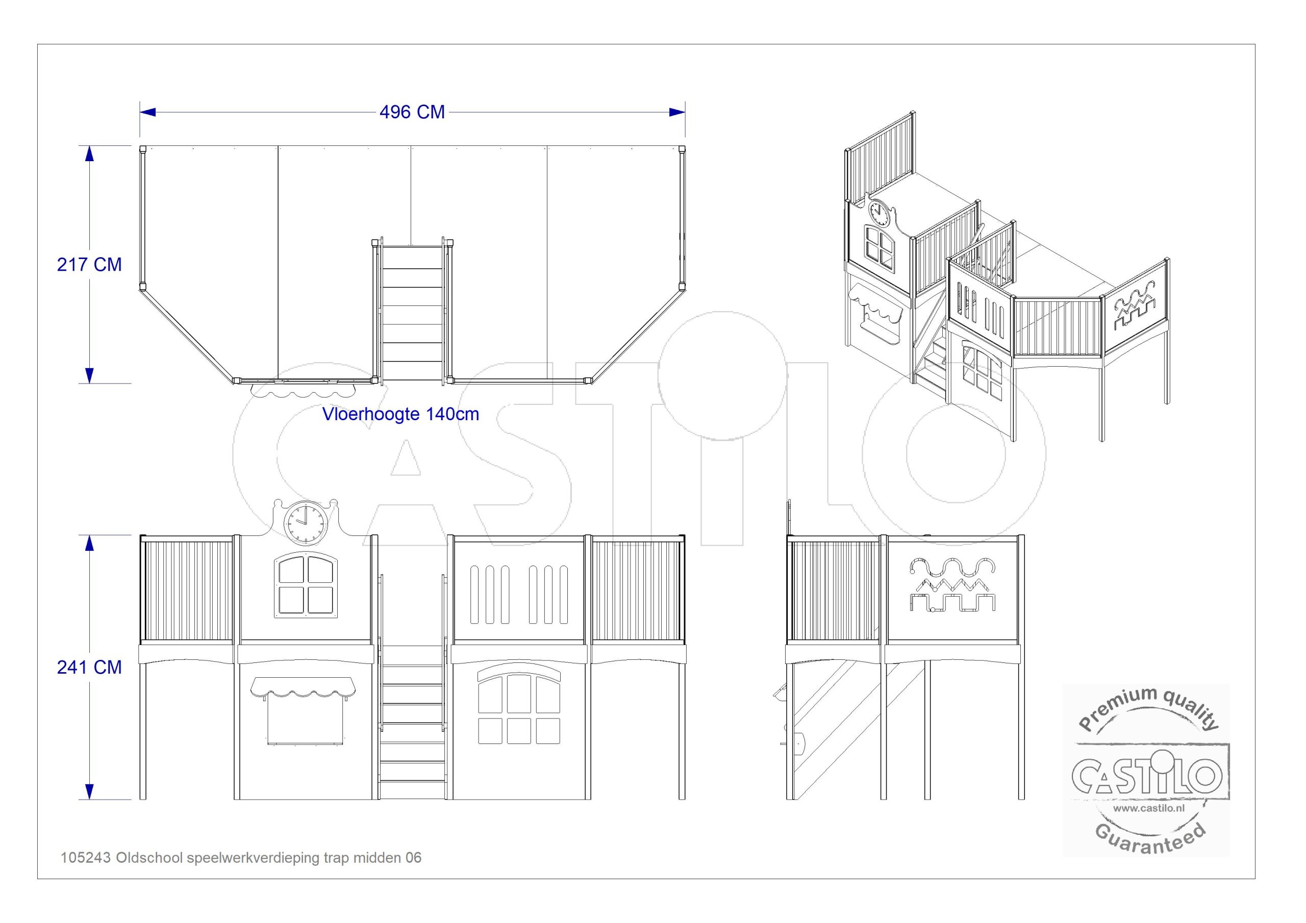 Oldschool speelwerkverdieping trap midden 06 - Afbeelding 3