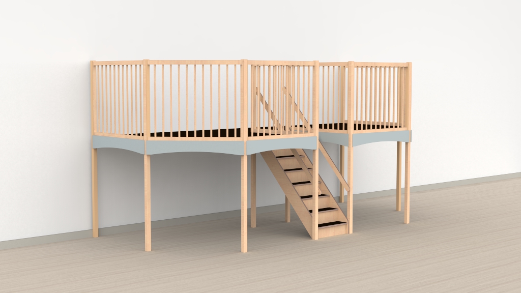 Oldschool speelwerkverdieping trap midden 05 - Afbeelding 2