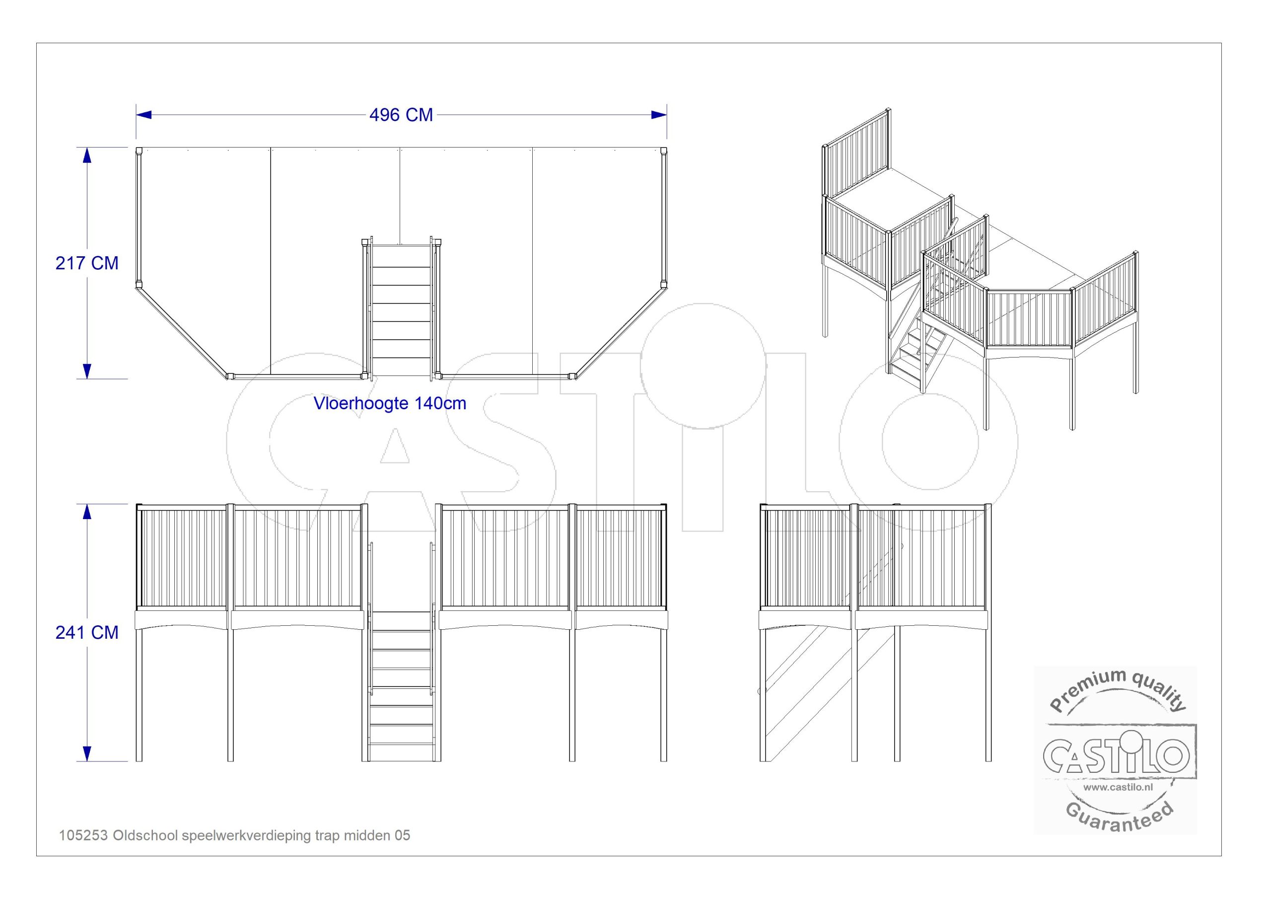 Oldschool speelwerkverdieping trap midden 05 - Afbeelding 3