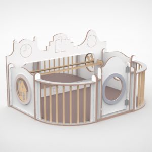 Loopwand stad met wavebox