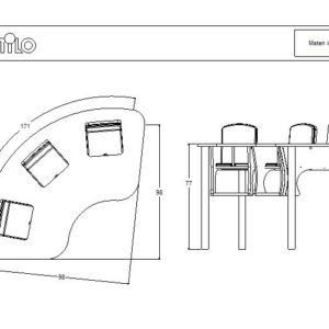 Babyvoedingstafel op poten 3 zitter
