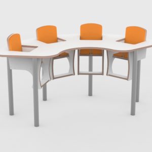 Babyvoedingstafel op poten 4 zitter