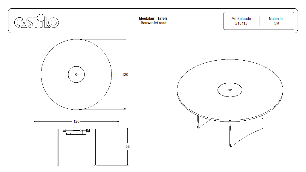 Legotafel rond - Afbeelding 3
