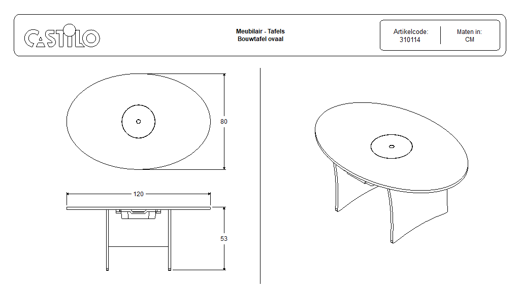 Legotafel ovaal - Afbeelding 3