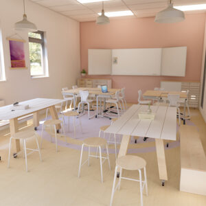 Robuuste tafel schuin 160