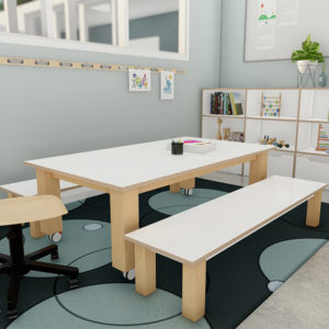 Robuuste tafel recht 160