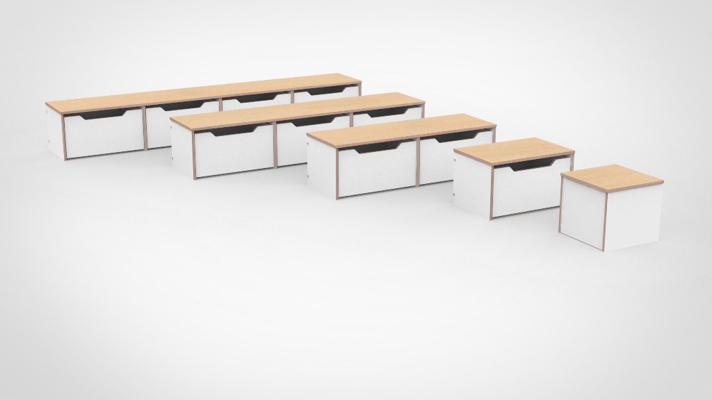 Bank met rolbakken 240 - Afbeelding 3