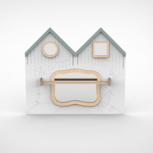 Loopwand strand klein