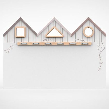 Knusse hoekjes wandpaneel strand met presentatielijst