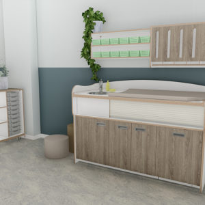 Commode 180cm meeliftend sanitair deuren