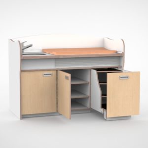 Commode 170cm meeliftend sanitair deuren