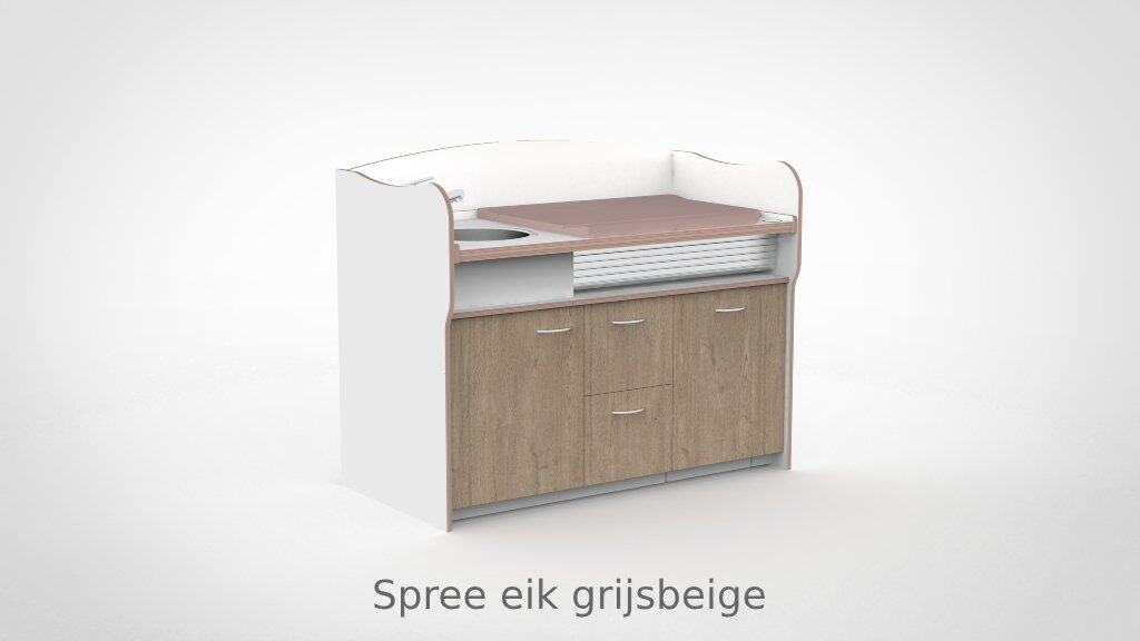 Commode 155cm meeliftend sanitair 2 lades - Afbeelding 6