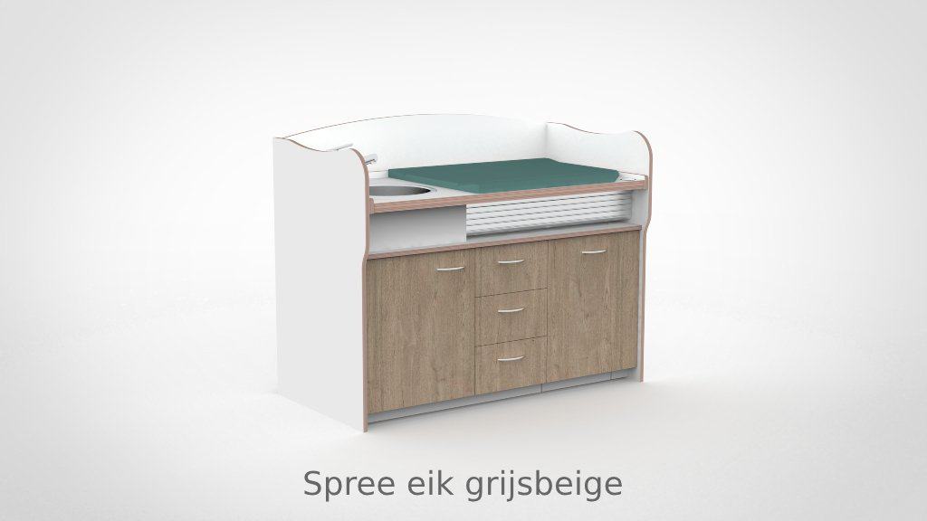 Commode 155cm meeliftend sanitair 3 lades - Afbeelding 7