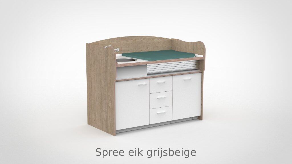 Commode 155cm meeliftend sanitair 3 lades - Afbeelding 23