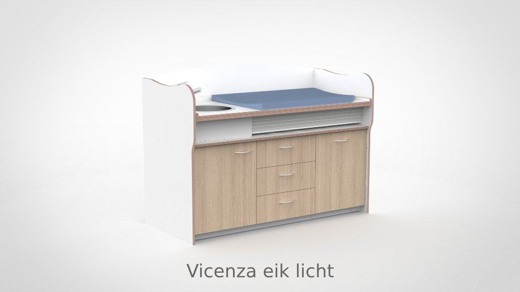 Commode 170cm meeliftend sanitair 3 lades - Afbeelding 8