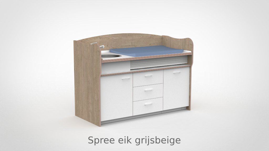 Commode 170cm meeliftend sanitair 3 lades - Afbeelding 14