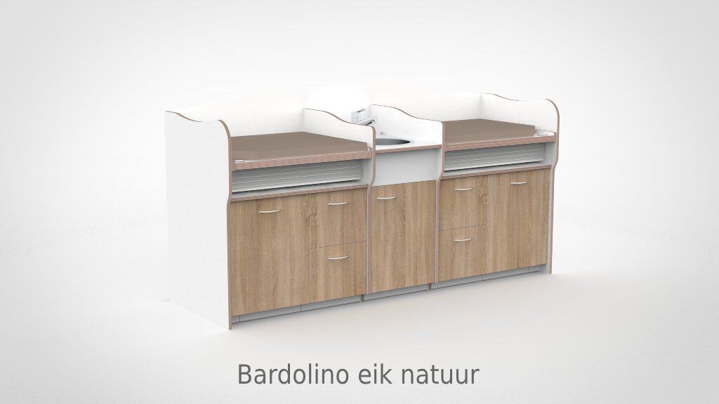 Commode 250cm vast sanitair 2 lades