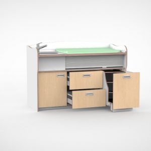 Commode 180cm meeliftend sanitair 2 lades