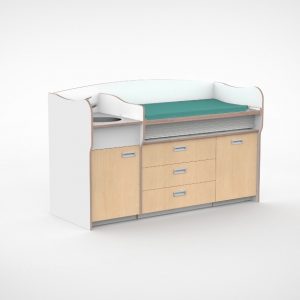 Commode 200cm vast sanitair 3 lades