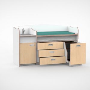 Commode 200cm vast sanitair 3 lades