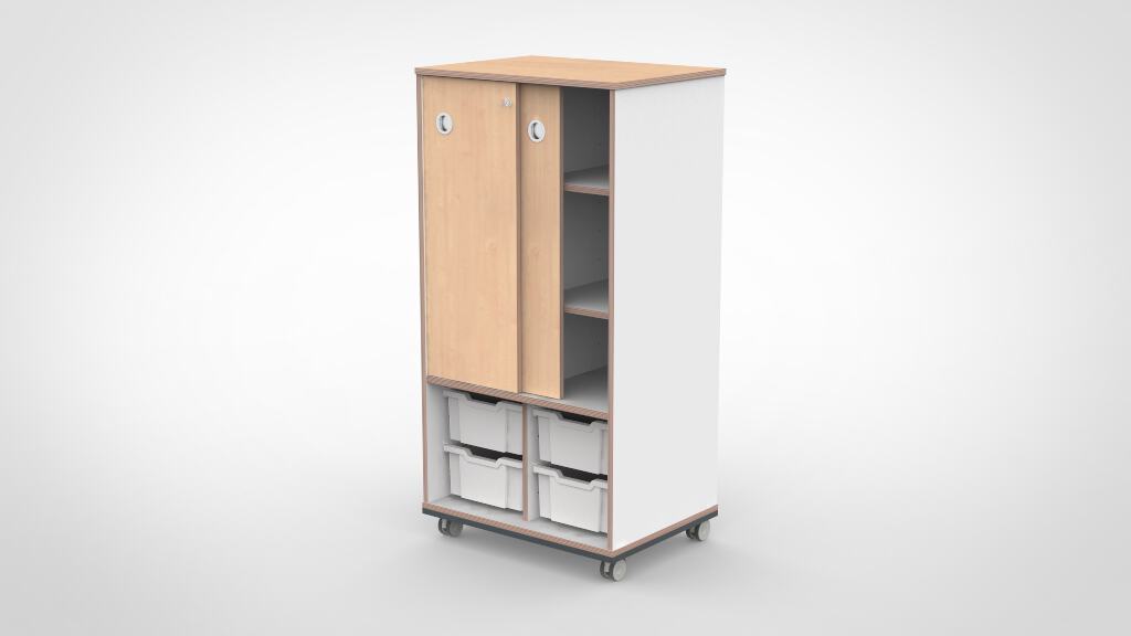 Kast 2 kolommen H140 02 - Afbeelding 2
