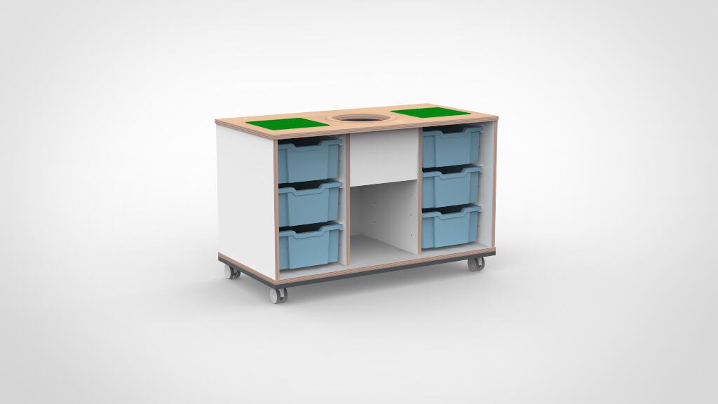 Kast 3 kolommen H67,5 09