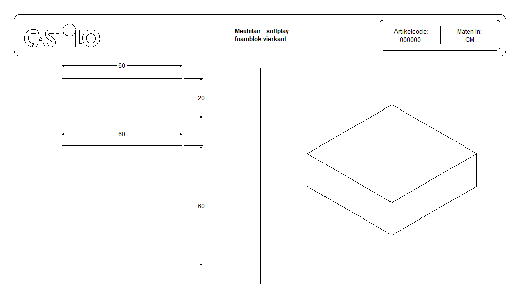 Foamblok vierkant - Afbeelding 5