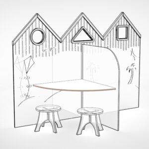 Knusse hoekjes kwart ronde tafel