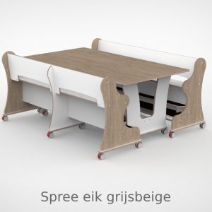Ergocombi dubbel 100×180 met extra voetensteun en magneten